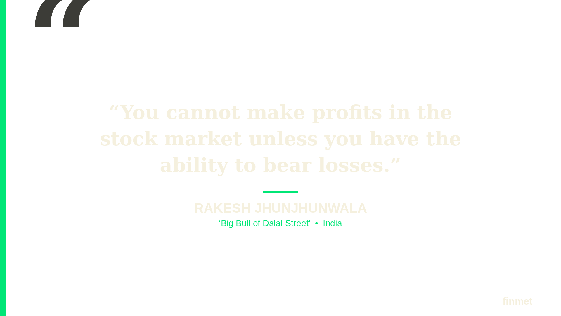 Quote by Rakesh Jhunjhunwala